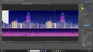 Animation using Photoshop Part 05.3 Background Animation Street Of Rage Retro style