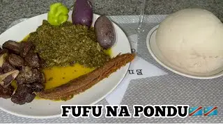 RECETTE YA PONDU/CONGOLAIS MUKBANG/FUFU CASSAVA LEAVES