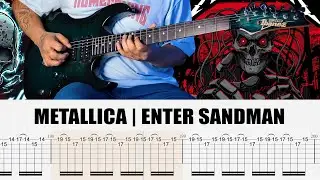 Metallica - Enter Sandman Guitar Solo Lesson With Guitar Tab | Cover | Tutorial