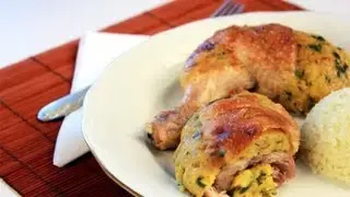 Töltött csirkecomb videó recept (Stuffed Chicken Thighs)
