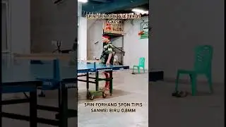 Bola lewat meja langsung tarik spin terus #shortvideo #pingpong #subscribe
