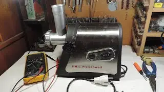 Repair of electric meat grinder.