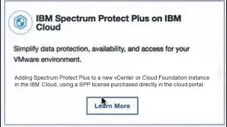 IBM Spectrum Protect Plus in the IBM Cloud: install SPP with a new vCenter instance  - demo