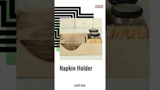 Wooden Tissue & Napkin Holder With Salt Pepper Organizer