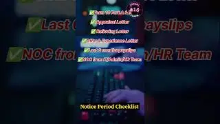 Notice Period Checklist 2024✅| Notice Period Documents||Check description 👍 #ytshorts #noticeperiod
