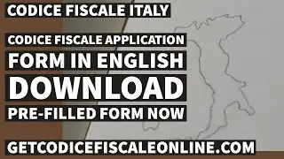 Codice Fiscale application form in English - download now