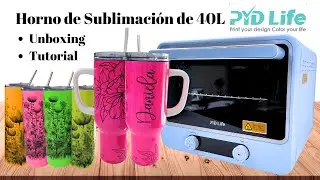 Horno de Sublimación de 40L PYDLife: Unboxing y Tutorial Sublimado de Tumblers Neon