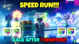 Back To The Game After 7 Months and SPEED RUN IT!! | Weapon Fighting Simulator