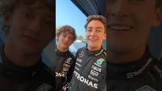 Ciao from Monza! A message from Kimi and George 😃 