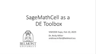 SageMathCell as a DE Toolbox