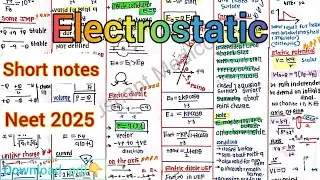 Electrostatic Short Notes | NEET 2025
