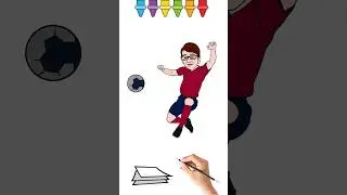 Как Нарисовать Футболиста #shorts #какнарисовать #Футболиста #рисование #рисовать  #speedpaint