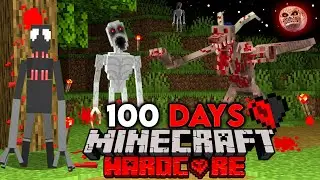 I Spent 100 DAYS in SCARIEST MOD in Minecraft Hardcore...