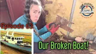 Ep 63 - How to Make a Template For A Deck Beam -Progressive Destruction Day On The Boat