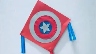 How to make CAPTAIN AMERICA kite #Vasant Panchmi #Lohri