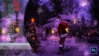 Photoshop Speed Art | Fantasy Photo Manipulation - Christmas Night