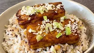 《Tofu Rice Bowls》 Easy way to eat tofu, unforgettable taste! It’s as tasty as braised pork!#vegan