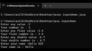 Reading Input using Java Scanner class #Scanner