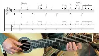 March in D - C. Ph. E. Bach (Easy guitar tutorial)