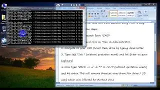 How to Remove Shortcut Virus from USB & SD Card using cmd Easily Step by Step