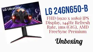 LG Ultragear Monitor 24GN650|Full HD - 144Hz, 1ms, G-Sync Compatible, Freesync Premium, sRGB 99%
