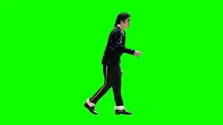 Michael Jackson moonwalk dance green screen