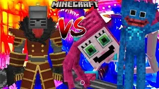  Renor the Icescourge VS Mommy Long Legs And Huggy Wuggy (Minecraft Mob Battle)