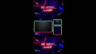 "Glowing Sticks" Animated Stream Overlay Pack #Shorts