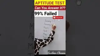 Aptitude Test | 99% Failed #shorts #shortsvideo #gurleenclasses #ytshorts #shorts #upsc #pcs