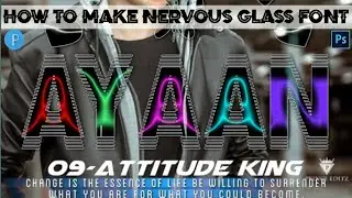 how to make stylish nervous glass font in pixelLab & ps touch 2021