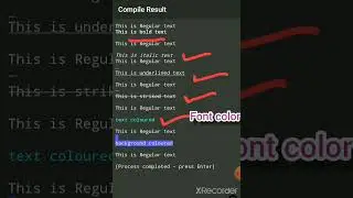 C Program Text Bold Italic Underline Strike Font Color Background Color | TextFormatting in C #short