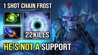 This LICH Can 1 Shot Your Carry Unlimited Chain Frost 100% Full Aghanim Effect Dota 2