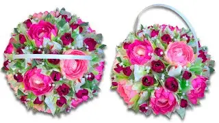 Bouquet of sweets in a basket. Easy and Simple at home