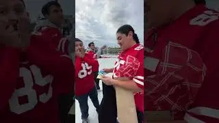 Surprise George Kittle Signed Levi's Pregame Field Passes