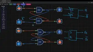 Digital Circuit Editor & Simulation (SR Flip-Flop )