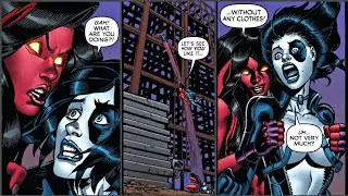 Red She Hulk Does Dirty To Domino - Tears Off Her Clothes