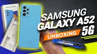 Samsung Galaxy A52 5G unboxing Awesome Blue
