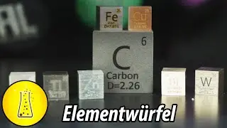 Elementwürfel schwimmen auf Gallium