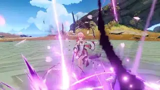 Yae Miko Idle animation , Move , Attack , Elemental Skill , Elemental Burst Genshin Impact 2.5
