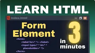 How to Create HTML Form | HTML Series Part - 9 | HTML CSS JavaScript