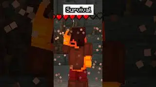 Minecraft Survival VS Hardcore Minecraft #shorts