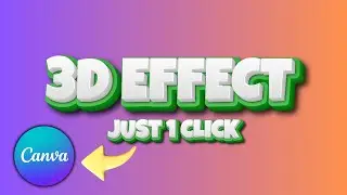 Canva Tutorial : Create Stunning 3D Text Effects in Minutes #canvatutorial