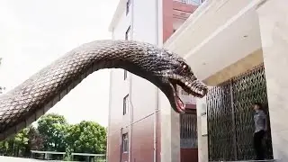 巨蛇逼近保安，保安無處可逃！【巨蛇闖女校Rising Boas in a Girl's School】丨驚悚 冒險 災難 #奇妙影视馆