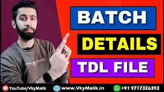 Batch Details TDL File in Tally Prime | Tally Prime Free TDL Download | Tally Prime Latest TDL File