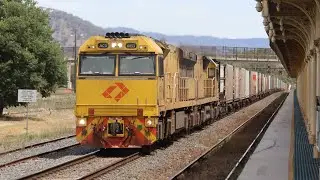 Aurizon 7MB1 ACD6053 ACD6052 passing Albury