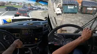 Driving Two Garbage Trucks, Front Load and Roll Off