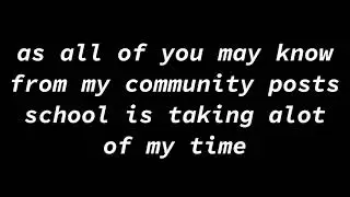 really quick announcement (school is starting tomorrow)