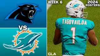 Dolphins vs. Panthers Simulation | Week 6 | Madden 24 Rosters PS5