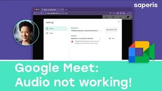 Google Meet Audio not working