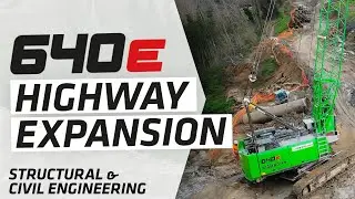Highway expansion with 40t duty cycle crane - SENNEBOGEN 640 E